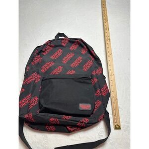 Stranger Things Black Red Logo Backpack Youth Adult School Bag